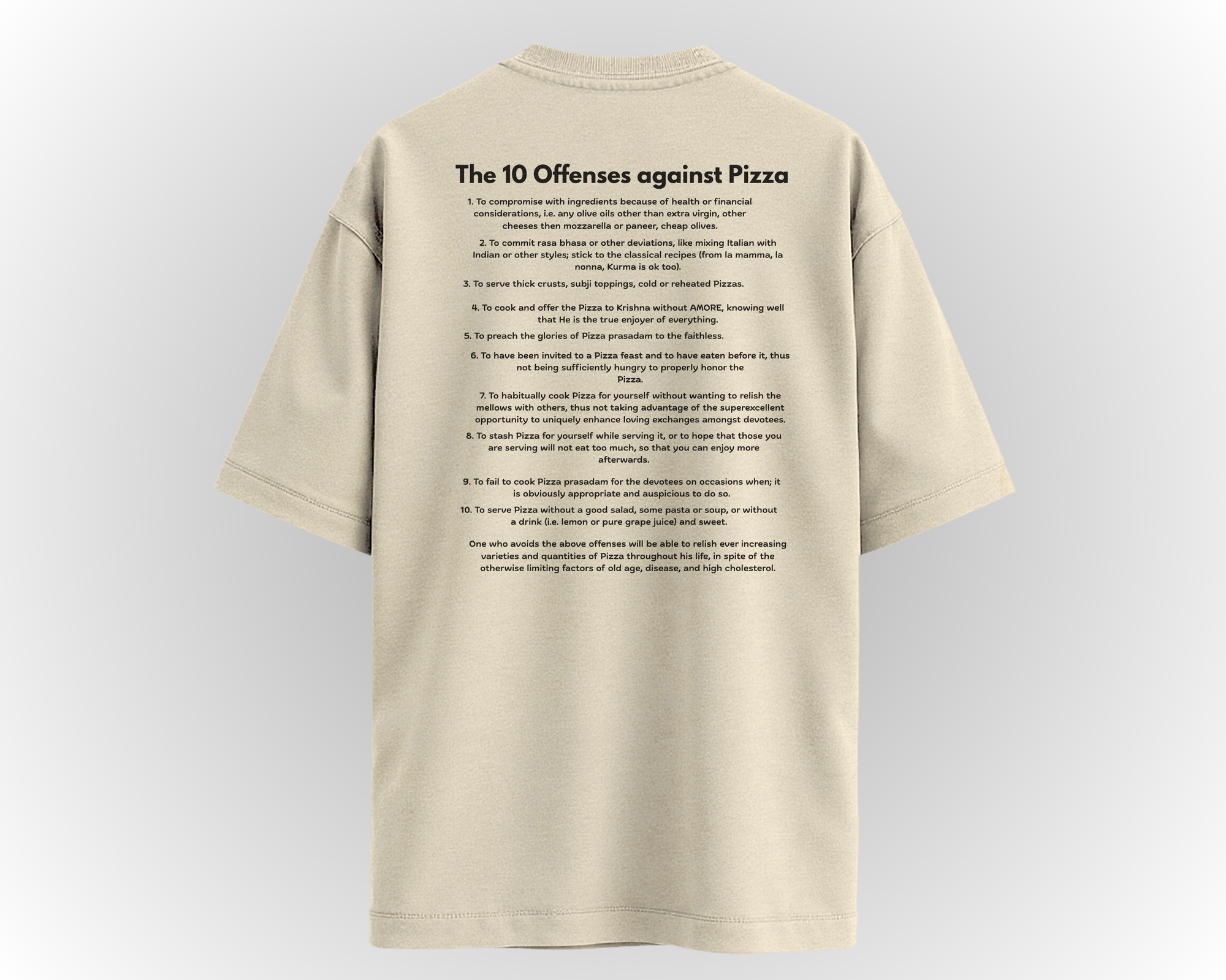 10 Offense Pizza T-Shirt